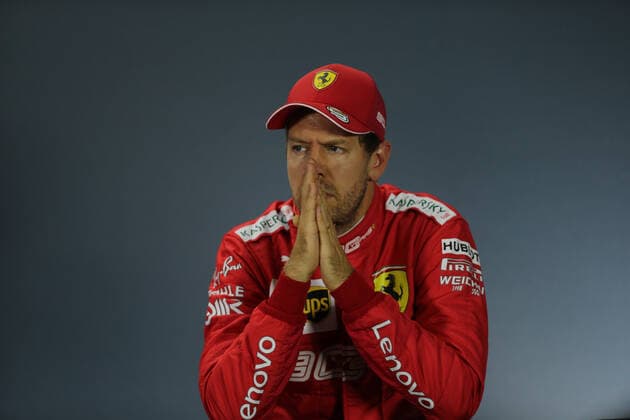 Photo4 LaPresse 28 09 2019 Sochi, Russia Grand Prix Formula One Russia 2019 In the pic: Official Fia press conference, PK, Pressekonferenz Sebastian Vettel (GER) Scuderia Ferrari SF90  Copyright: xPhoto4 LaPressex