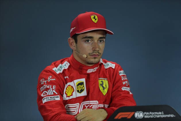 Photo4 LaPresse 28 09 2019 Sochi, Russia Grand Prix Formula One Russia 2019 In the pic: Qualifying Official Fia press conference, PK, Pressekonferenz Charles Leclerc (MON) Scuderia Ferrari SF90  Copyright: xPhoto4 LaPressex