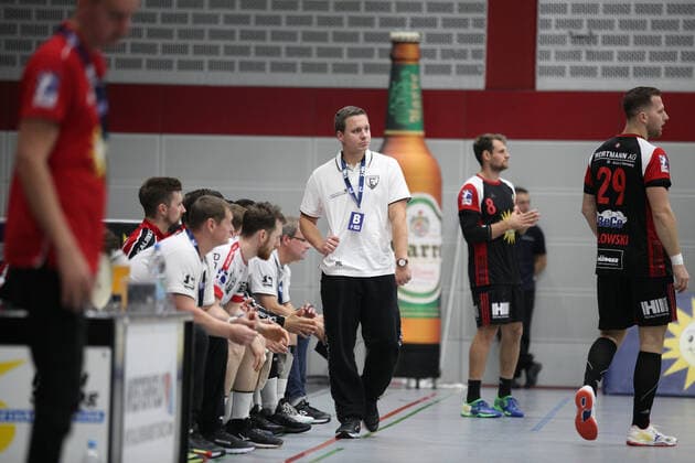 Michael Lerscht Coach TuS Ferndorf GER, Handball, 2 Bundesliga, TuS N Luebbecke against TuS Ferndorf, 28 09 2019 Luebbecke Copyright: xEIBNER JanxStrohdiekx EP_JSK