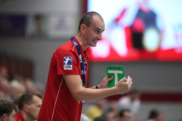 Emir Kurtagic Trainer TuS N Luebbecke GER, Handball, 2 Bundesliga, TuS N Luebbecke against TuS Ferndorf, 28 09 2019 Luebbecke Copyright: xEIBNER JanxStrohdiekx EP_JSK