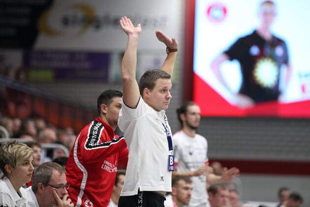 Michael Lerscht Coach TuS Ferndorf GER, Handball, 2 Bundesliga, TuS N Luebbecke against TuS Ferndorf, 28 09 2019 Luebbecke Copyright: xEIBNER JanxStrohdiekx EP_JSK