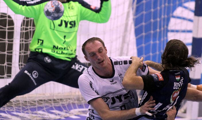 28.09.2019 Szeged(Hungary) MOL Pick Szeged-SG Flensburg-Handewitt EHF Champions League men s handball Holger Glandorf (C)SG Flensburg-Handewitt during match : 