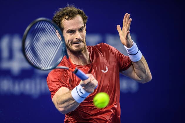 Andy Murray lost to Alex De Minaur at second round of Men s Single 2019 ATP, Tennis Herren Zhuhai Open, Andy Murray of England gets the ball against Alex De Minaur of Australia at the second round of Men s Single at the Huajin Securities Zhuhai Chaimpionships 2019 in Zhuhai city, south China s Guangdong province, 26 September 2019.....Andy Murray lost to Alex De Minaur 1-2 at the second round of Men s Single at the Huajin Securities Zhuhai Chaimpionships 2019 in Zhuhai city, south China s Guangdong province, 26 September 2019. (Photo by Zhong Zhengbin - Imaginechina Sipa USA) NO ARCHIVING, EDITORIAL USE ONLY, NO USE IN BOOKS WITHOUT CONSENT Zhuhai Guangdong China  Copyright: xImaginechinax 20190929001423017823
