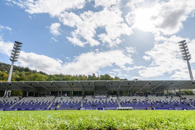 Erzgebirgsstadion about 90 minutes before kick-off FC Erzgebirge Aue SG Dynamo Dresden Football 2 League Season 2019 2020 08 Matchday Erzgebirgsstadion Aue 29 September 2019