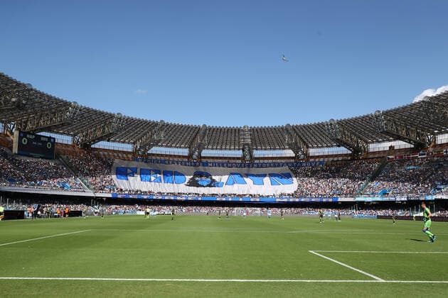 Napoli supporters cheer on Napoli 29-9-2019 Stadio San Paolo Football Serie A 2019 2020 SSC Napoli - Brescia FC Photo Cesare Purini Insidefoto cesarexpurini