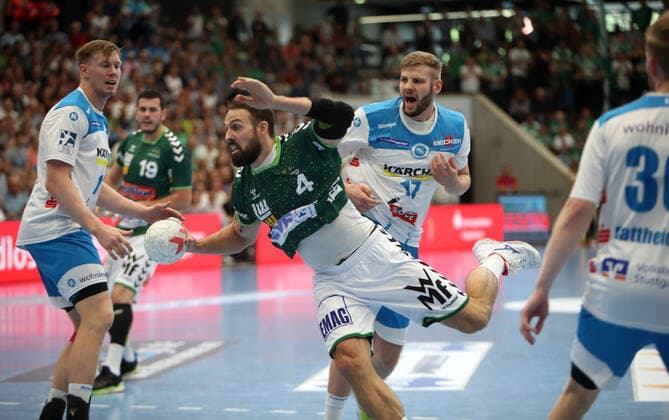 Frisch Auf Göppingen TVB 1898 Stuttgart Germany, Göppingen, 29 09 2019, Handball, Liqui Moly HBL Bundesliga, Season 2019 2020, Frisch Auf Göppingen TVB 1898 Stuttgart Tim Kneule Frisch Auf Göppingen