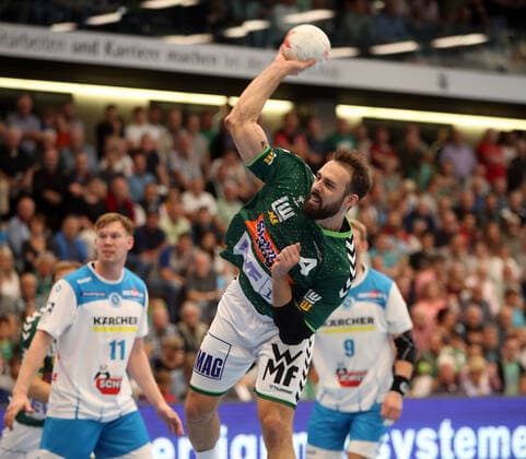 Frisch Auf Göppingen TVB 1898 Stuttgart Germany, Göppingen, 29 09 2019, Handball, Liqui Moly HBL Bundesliga, Season 2019 2020, Frisch Auf Göppingen TVB 1898 Stuttgart Tim Kneule Frisch Auf Göppingen
