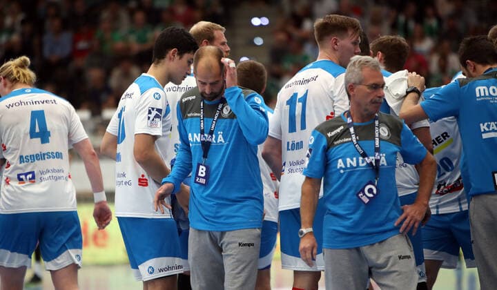 Frisch Auf Göppingen TVB 1898 Stuttgart Germany, Göppingen, 29 09 2019, Handball, Liqui Moly HBL Bundesliga, Season 2019 2020, Frisch Auf Göppingen TVB 1898 Stuttgart Jürgen Schweikardt Trainer TVB 1898 Stuttgart