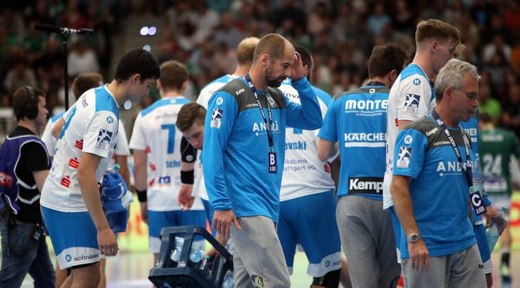 Frisch Auf Göppingen TVB 1898 Stuttgart Germany, Göppingen, 29 09 2019, Handball, Liqui Moly HBL Bundesliga, Season 2019 2020, Frisch Auf Göppingen TVB 1898 Stuttgart Jürgen Schweikardt Trainer TVB 1898 Stuttgart