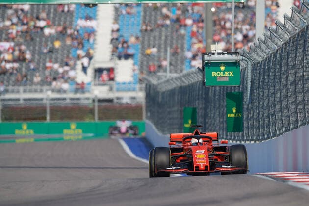 Sebastian Vettel, Scuderia Ferrari, formula 1 GP, Russian in Sochi, 29 09 2019 Photo mspb Larkin Sebastian Vettel, formula 1 GP, Russian