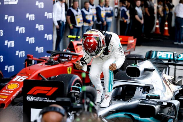 Motorsports: FIA Formula One World Championship, WM, Weltmeisterschaft 2019, Grand Prix of Russia, 44 Lewis Hamilton (GBR, Mercedes AMG Petronas Motorsport), Sochi Russia