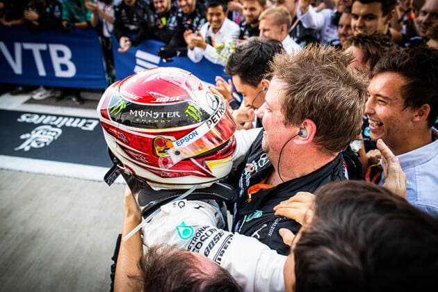 Motorsports: FIA Formula One World Championship, WM, Weltmeisterschaft 2019, Grand Prix of Russia, 44 Lewis Hamilton (GBR, Mercedes AMG Petronas Motorsport), Sochi Russia
