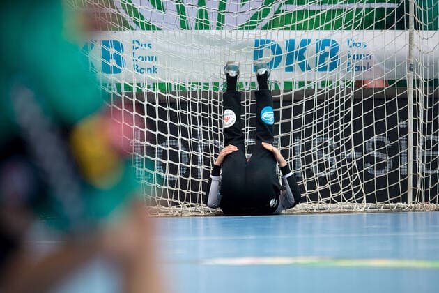 Minden, Germany 29 09 2019 1 Handball Bundesliga 2019 2020 GWD Minden vs TBV Lemgo Lippe Piotr Wyszomirski Lemgo Minden Nordrhein Westfalen Germany Kampa Halle