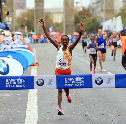 GER, Berlin Marathon 29 09 2019, Berlin, Berlin, GER, Berlin Marathon, winner Astete Bekere ETH in the picture nordphotox xEngler nph00076