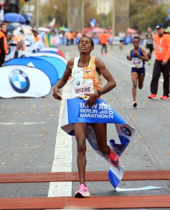 GER, Berlin Marathon 29 09 2019, Berlin, Berlin, GER, Berlin Marathon, winner Astete Bekere ETH in the picture nordphotox xEngler nph00076