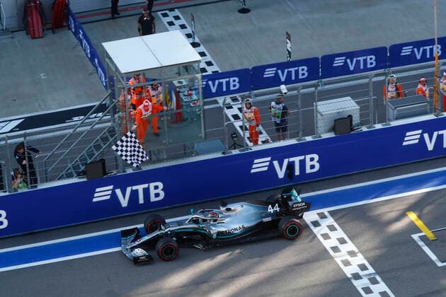Motorsports: FIA Formula One World Championship, WM, Weltmeisterschaft 2019, Grand Prix of Russia, 44 Lewis Hamilton (GBR, Mercedes AMG Petronas Motorsport), Sochi Russia