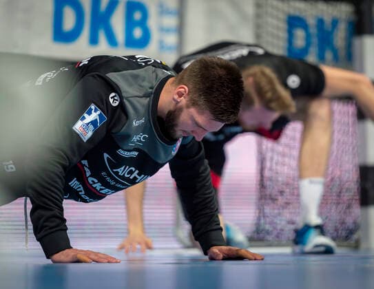 29 09 2019 Handball 1 Bundesliga DKB HBL Season 2019 2020 07 Matchday HC Erlangen Metropolregion Nürnberg HCE HSG Nordhorn Lingen OGo Sime Ivic 19, HC Erlangen HCE before start of match