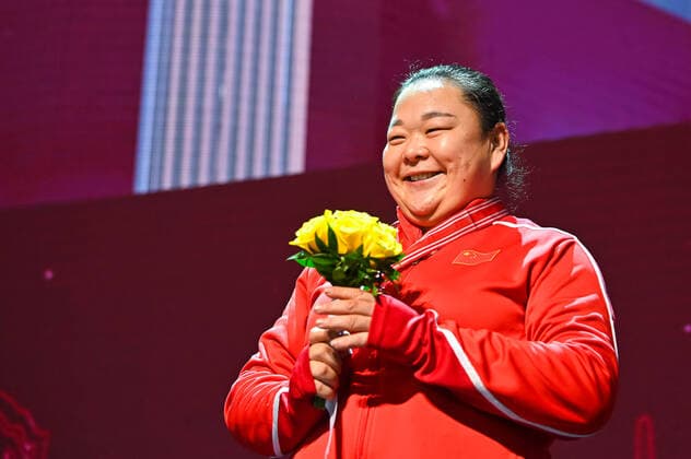 2019.09.29 Doha Lekkoatletyka IAAF Mistrzostwa Swiata Doha 2019 Ceremonia Medalowa Rzut Mlotem N z Zheng WANG bronze medal Foto Pawel Andrachiewicz PressFocus 2019.09.29 Doha Athletics IAAF World Athletics Championships Doha 2019 Medal ceremony Hummer Throw Zheng WANG bronze medal Credit: Pawel Andrachiewicz PressFocus NEWSPIX.PL --- Newspix.pl  20190929_PF_PA026