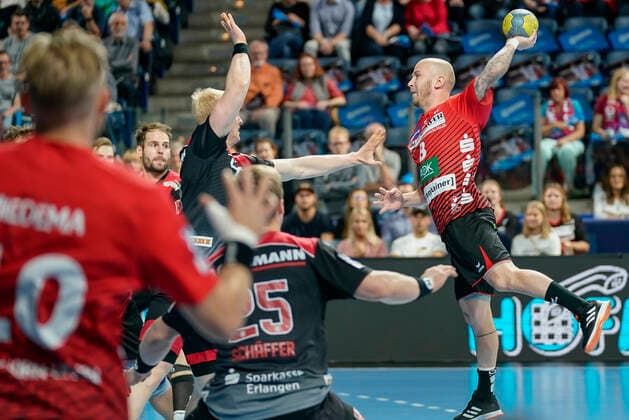 Handball, 1 Bundesliga HC Erlagen - HSG Nordhorn-Lingen, 7 Matchday on 29 09 2019, Season 2019 20