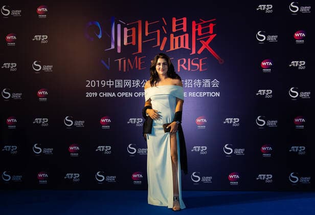 September 29, 2019, Beijing, CHINA: Bianca Andreescu of Canada arrives at the players party of the 2019 China Open Premier Mandatory tennis tournament 2019 China Open, Tennis, Beijing, China, Sep 29 - ZUMAa181 20190929_zaa_a181_140 Copyright: xAFP7x