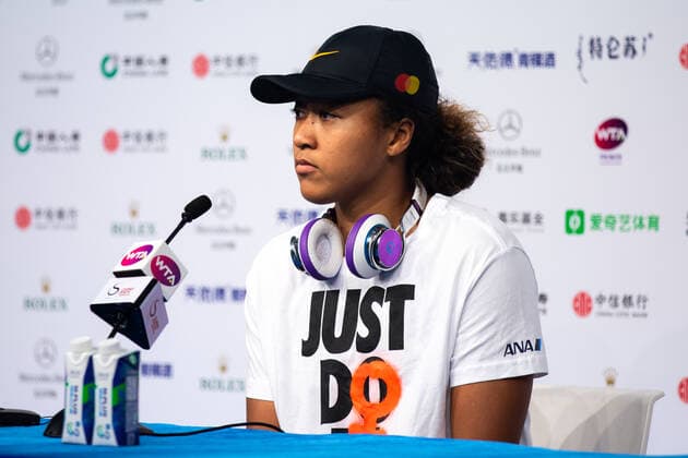 BEIJING, CHINA - SEPTEMBER 29: Naomi Osaka of Japan attends a press conference, PK, Pressekonferenz after the Women s Singles first round match against Jessica Pegula of the United States on Day two of 2019 China Open at the China National Tennis Center on September 29, 2019 in Beijing, China.  Copyright: xVCGx CFP111251813577 