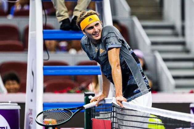 BEIJING, CHINA - SEPTEMBER 30: Alexander Zverev of Germany reacts in the Men s Singles first round match against Frances Tiafoe of the United States on Day three of 2019 China Open at the China National Tennis Center on September 30, 2019 in Beijing, China.  Copyright: xVCGx CFP111251988739 