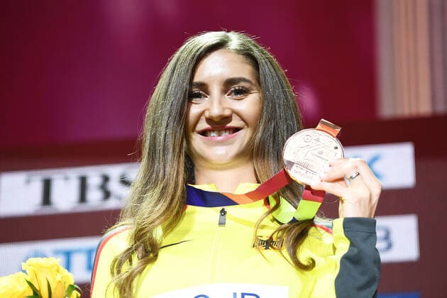 Doha, IAAF, Athletics, athletics, Track and Field, World athletics Championships 2019 Doha, Athletics World Championships 2019 Doha, 27 09 06 10 2019, Khalifa International Stadium Doha, 3000m obstacle women Gesa Felicitas Krause with bronze medal ,