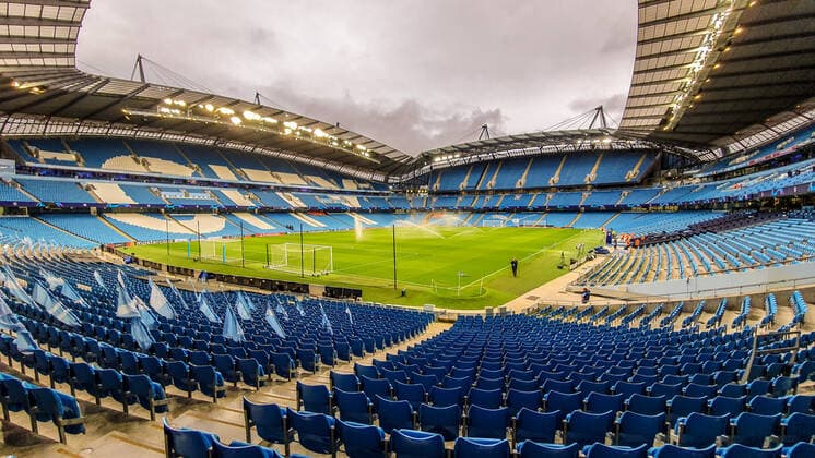 General view of the Etihad Stadium during the UEFA Champions League group match between Manchester City and Dinamo Zagreb at the Etihad Stadium, Manchester, England on 1 October 2019. Copyright: xJamesxxGillx PMI-3091-0001