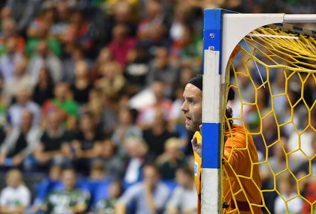 Silvio Heinevetter Goalkeeper Foxes , Foxes Berlin SC Magdeburg DHB Cup, Round of 16 2019 2020, Men, Men, Handball, Germany, Germany, Max Schmeling Halle Berlin, 1 10 2019