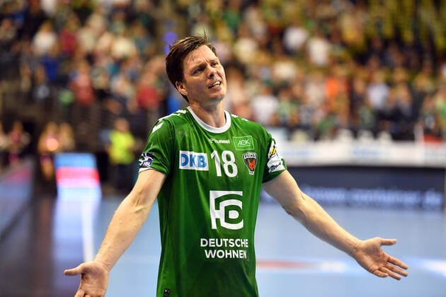 Hans Lindberg Füchse , disappoints Füchse Berlin SC Magdeburg DHB Cup, Round of 16 2019 2020, Men, Men, Handball, Germany, Germany, Max Schmeling Halle Berlin, 1 10 2019