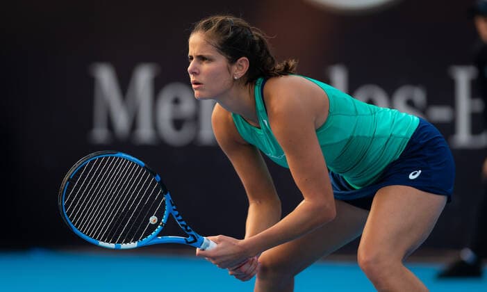 October 2, 2019, Beijing, CHINA: Julia Goerges of Germany playing doubles at the 2019 China Open Premier Mandatory tennis tournament 2019 China Open, Tennis, Beijing, China, Oct 2 - ZUMAa181 20191002_zaa_a181_046 Copyright: xAFP7x