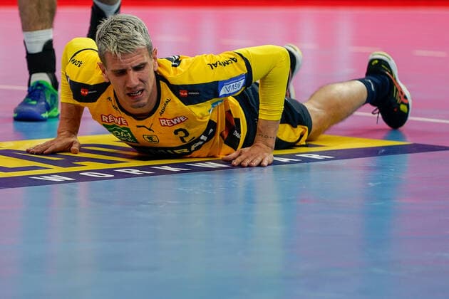 Andre Schmid Andy Schmid, RNL, 2 , disappointed looking, disappointment, frustration, disappointed, pessimistic, 02 10 2019, Mannheim, Handball, DHB Cup, Rhein Neckar Löwen Frisch Auf Göppingen xozx