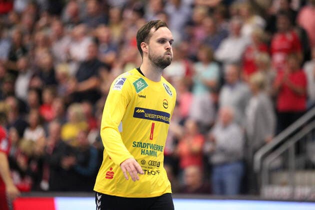 Felix Storbeck ASV Hamm Westfalen 1 GER, Handball, DHB Cup, Round of 16, ASV Hamm Westfalen against Die Eulen Ludwigshafen, 02 10 2019 Hamm Copyright: xEIBNER JanxStrohdiekx EP_JSK