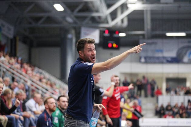 Ben Matschke Trainer Die Eulen Ludwigshafen GER, Handball, DHB Cup, Round of 16, ASV Hamm Westfalen vs. Die Eulen Ludwigshafen, 02 10 2019 Hamm Copyright: xEIBNER JanxStrohdiekx EP_JSK