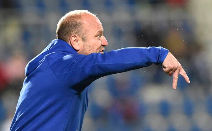 Utkani 12. kola prvni fotbalove ligy: 1. FC Slovacko - Slovan Liberec, 4. rijna 2019 v Uherskem Hradisti. Trener Liberce Pavel Hoftych. CTKPhotoP201910040918901  dg 017
