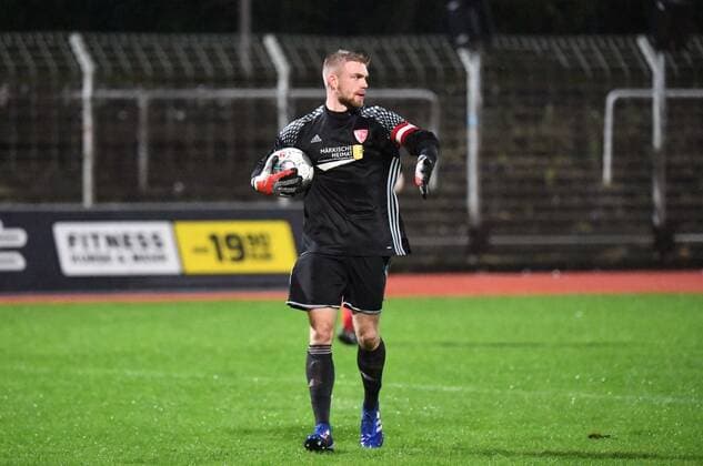Soccer, Men, Season 2019 2020, NOFV Oberliga Nord 8 Matchday , Tennis Borussia Ludwigsfelder FC 9 0 , Goalkeeper Lucas Lindner Ludwigsfelder FC , 04 10 2019, Copyright: xMatthiasxKochx