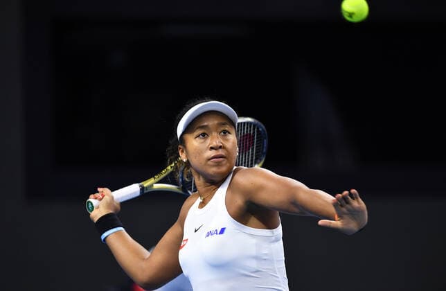 (191005) -- BEIJING, Oct. 5, 2019 -- Naomi Osaka of Japan hits a return during the women s singles semifinal match against Caroline Wozniacki of Denmark at 2019 China Open tennis tournament in Beijing, capital of China, Oct. 5, 2019. ) (SP)CHINA-BEIJING-TENNIS-CHINA OPEN-SEMIFINAL-WOMEN S SINGLES(CN) ZhangxHongxiang 