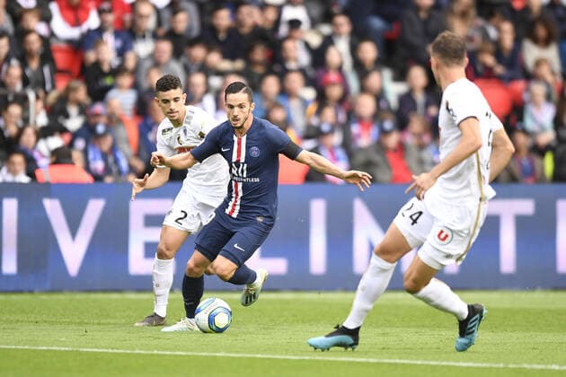 19 PABLO SARABIA (PSG) - 02 RAYAN AIT NOURI (SCO) - BUT FOOTBALL : Paris SG vs Angers - Ligue 1 Conforama - 05 10 2019 AnthonyBIBARD FEP Panoramic 