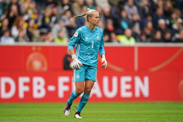 Merle Frohms Germany , Football Women International match EM Qualification Germany vs Ukraine, Aachen, Tivoli, 05 10 2019, DFB regulations prohibit any use of photographs as image sequences and or quasi video Aachen Tivoli Nordrhein Westfalen Germany