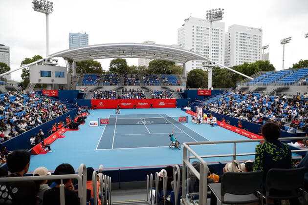 General View, October 6, 2019-Wheelchair Tennis : Singles Final between Shingo Kunieda 2-0 Stefan Olsson at Ariake Tennis Forest Park during Rakuten Japan Open Tennis Wheelchair Championship 2019 in Tokyo, Japan. NOxTHIRDxPARTYxSALES.  (113861541)