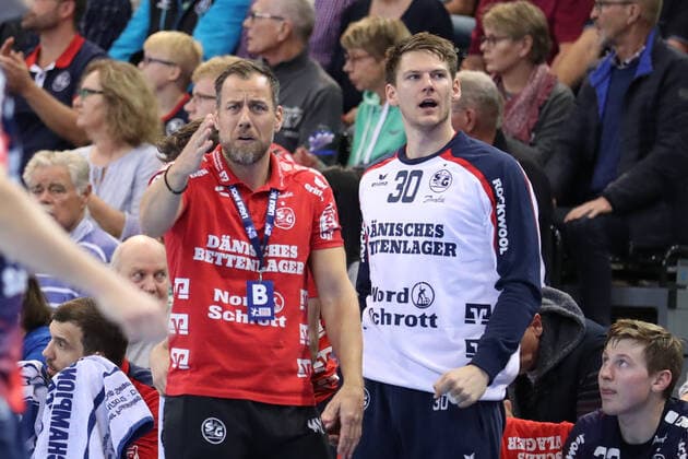 SG Flensburg Handewitt vs Fuechse Berlin, 06 10 19, LIQUI MOLY Handball Bundesliga, Maik Machulla SG Flensburg Handewitt, coach Copyright: xBEAUTIFULxSPORTS MarioxM.xKobergx