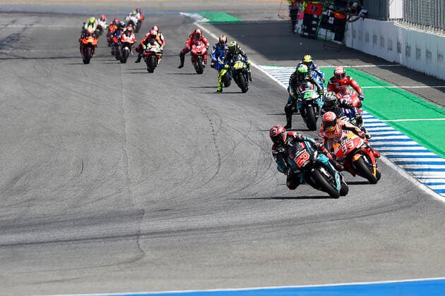IPP20191006 Motorsports: MotoGP World Championship, WM, Weltmeisterschaft GP of Thailand, Fabio Quartararo al comando davanti a marc marquez (Verwendung nur in Deutschland - GERMANY ONLY) *** IPP20191006 Motorsports MotoGP World Championship, GP of Thailand, Fabio Quartararo al comando davanti a marc marquez Use only in Germany GERMANY ONLY 