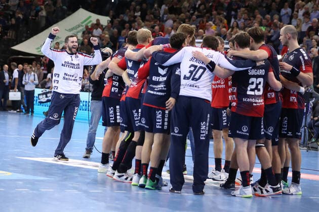 SG Flensburg Handewitt vs. Fuechse Berlin, 06 10 19, LIQUI MOLY Handball Bundesliga, cheering for victory, Benjamin Buric SG Flensburg Handewitt, 01 Copyright: xBEAUTIFULxSPORTS MarioxM.xKobergx