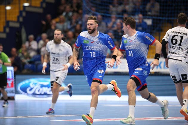v l Fabian van Olphen TBV Lemgo Lippe 10 , Alexander Engelhardt TBV Lemgo Lippe 41 GER, Handball, 1 Bundesliga, TBV Lemgo Lippe against THW Kiel, 06 10 2019 Lemgo Copyright: xEIBNER JanxStrohdiekx EP_JSK