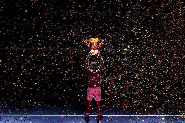 Bilder des Jahres 2019, Sport 10 Oktober Sport Themen der Woche KW40 Sport Bilder des Tages BEIJING, CHINA - OCTOBER 06: Dominic Thiem of Austria poses with the champion trophy after the Men s Singles final match against Stefanos Tsitsipas of Greece on Day nine of 2019 China Open at the China National Tennis Center on October 6, 2019 in Beijing, China.  Copyright: xVCGx CFP111253012885 