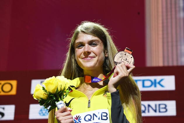 Doha, IAAF, Athletics, athletics, Track and Field, World athletics Championships 2019 Doha, Athletics World Championships 2019 Doha, 27 09 06 10 2019, Khalifa International Stadium Doha, 5000m Womens Final Konstanze Klosterhalfen Germany, Bronze Medal,