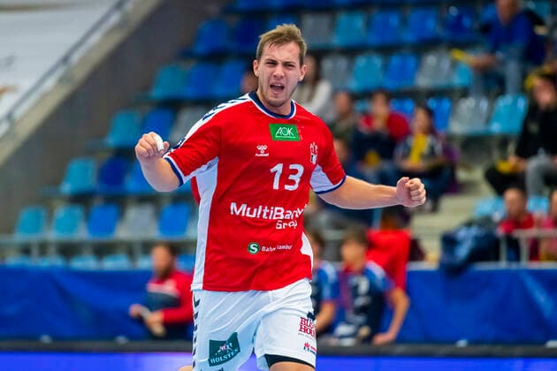 Bietigheim, Germany 06 October 2019 2 BL 19 20 SG BBM Bietigheim vs HSV Handball Hamburg Niklas Weller HSV Hamburg Bietigheim Egetrans Arena Baden Württemberg Germany