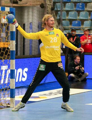 06 10 2019, Germany, Bietigheim, Handball 2 Bundesliga Men Season 2019 2020 SG BBM Bietigheim vs. HSV Hamburg Aron Rafn Edvardsson HSV