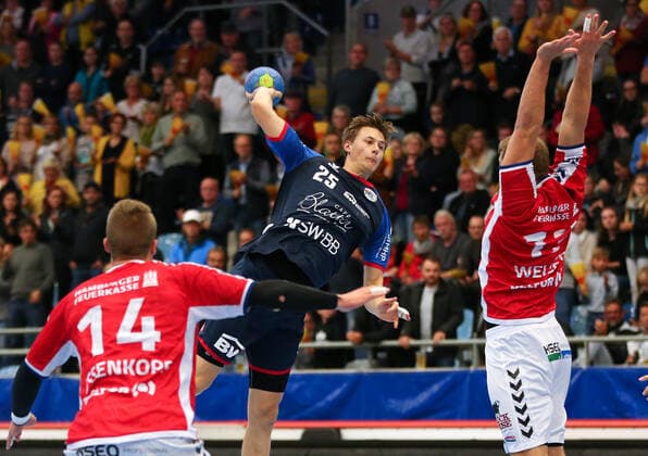06 10 2019, Germany, Bietigheim, Handball 2 Bundesliga Men Season 2019 2020 SG BBM Bietigheim vs HSV Hamburg mitte Maximilian Trost BBM