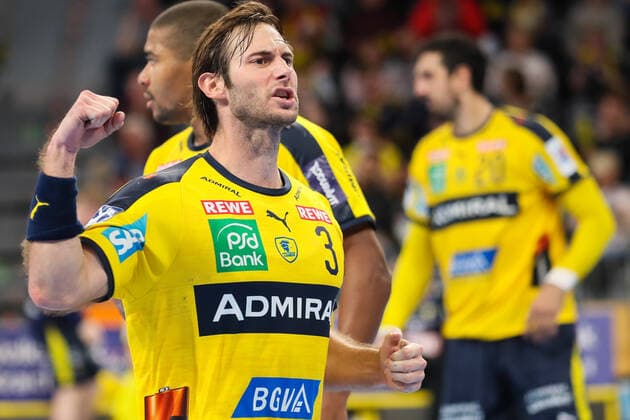Handball Bundesliga Rhein Neckar Loewen vs HSG Wetzlar Mannheim, Germany 06 October 2019 8 Matchday of Liqui Moly Handball Bundesliga Uwe Gensheimer Loewen , action single picture gesture gesticulated facial expression strong facial expression emotion cheering joy emotion goal cheering goal scorer goalscorer goalscorer